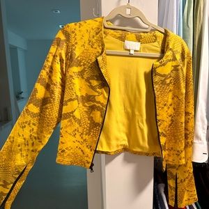 ALEXIS Yellow Animal Print Jacket